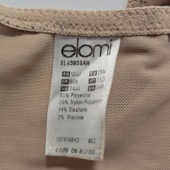 Elomi Cate Underwire Full Coverage Bra Sahara Beige 34N EL4390SAH - Picture 6 of 8